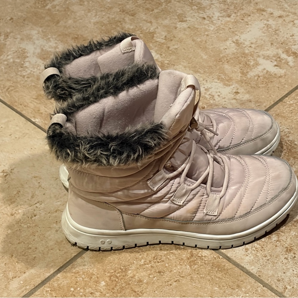 Ryka Light Pink Fur-Lined Winter Boots